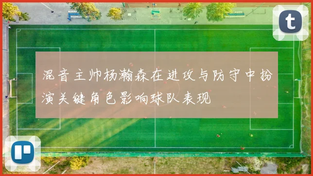混音主帅杨瀚森在进攻与防守中扮演关键角色影响球队表现